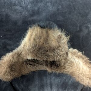 Beaver Trim Leather Trapper Hat MADE IN CANADA Forrures Prévost Quebec Canada